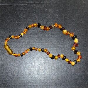 Amber Beaded Necklace - Honey & Cognac Tones for baby